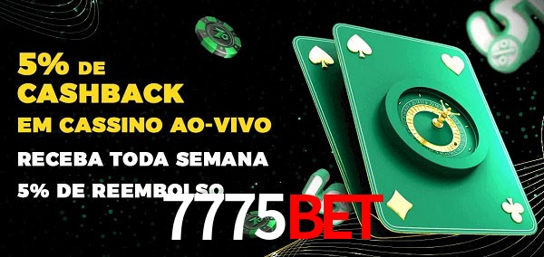 Promoções do cassino ao Vivo 7775bet